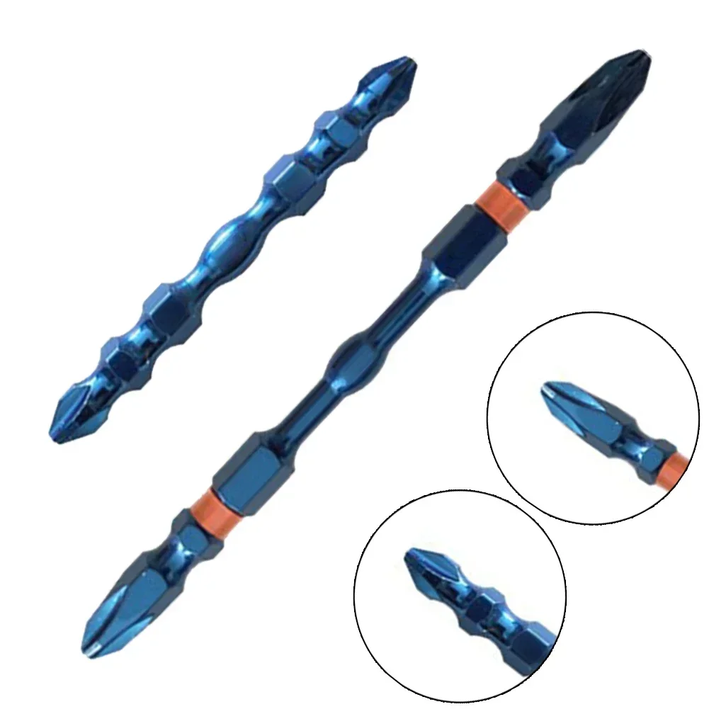 1/2pcs 65mm 100mm Cross Double Head Screwdriver Bit PH2 Magnetic Screwdriver Chrome Vanadium Alloy Steel Electric Screwdriver