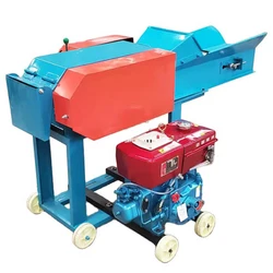 Agricultural Electric Fodder Silage Grinder Farm Portable Animal Feed Making Grass Straw Cutting Big Chaff Cutter Machine