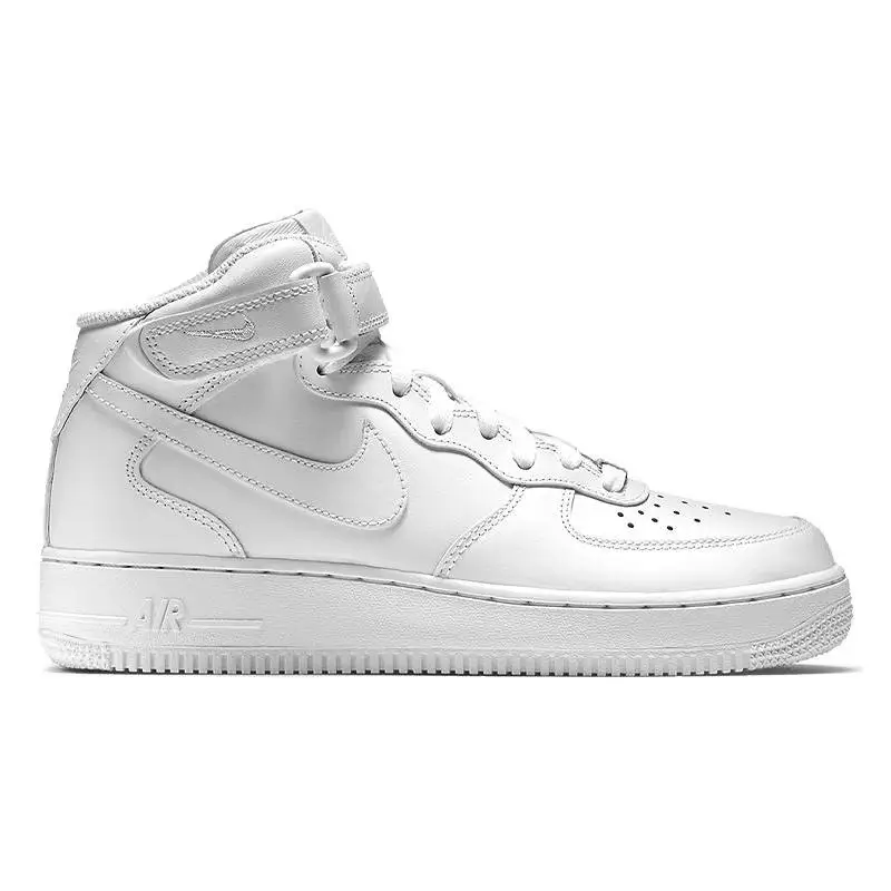 Nike Air Force 1 '07 Mid ''Triple White'' Sneakers shoes 366731-100 With Original Box