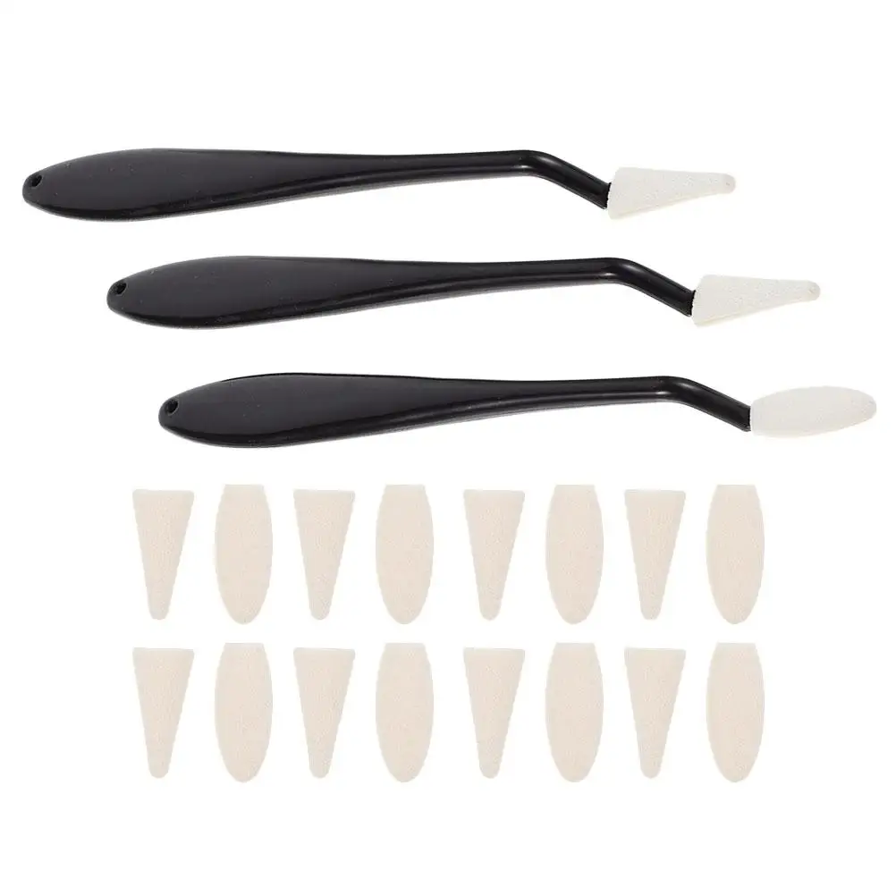 

1PCS Sketch Wiper Set Black Round Tip Eraser 2 Sharp Tips 20 Sponge Heads Blending Sticks Drawing Tools Supplies