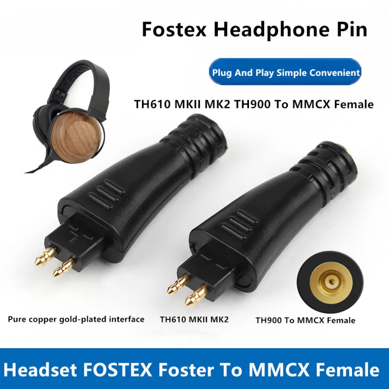 MMCX 헤드폰 컨버터 빅 헤드셋 Fostex TH610 MKII MK2 TH900용 MMCX 여성 커넥터 잭 하이파이 이어폰 플러그 어댑터 DIY