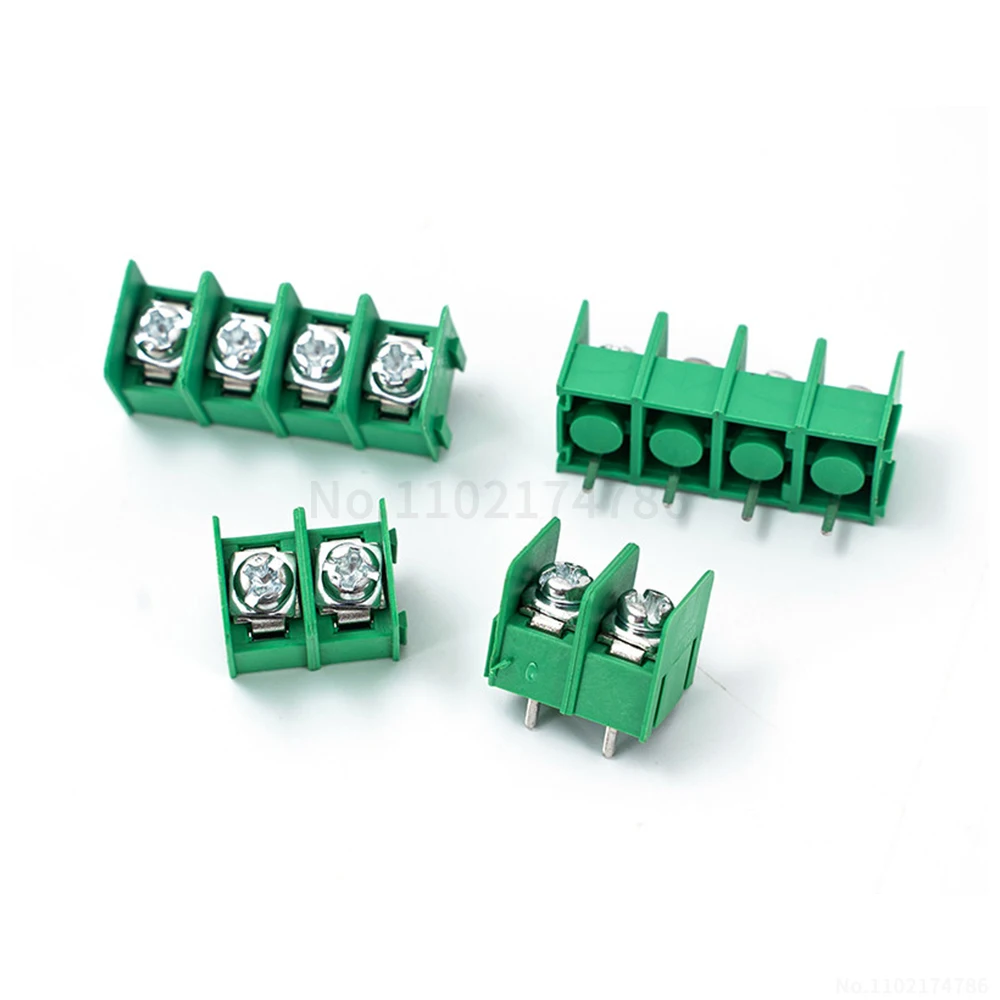 (10 pcs) KF7620 - 7.62mm KF8500 - 8.5mm Splice terminal blocks 2~4P green fence-type screw terminals KF7.62 KF8.5