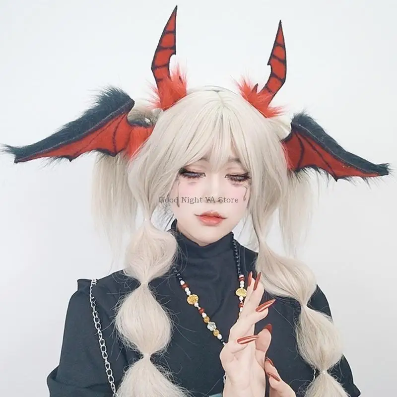 

Stylish Anime Bat Hair Hoop Eye-catching Headpiece Oversized Headwear for Stage Halloween Cosplay Role Play