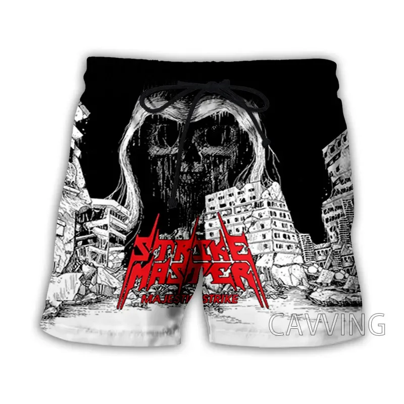 CAVVING 3D Printed  STRIKE MASTER Band  Summer Beach Shorts Streetwear Quick Dry Casual Shorts Sweat Shorts for Women/men