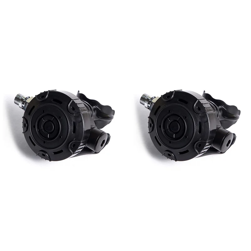 

B72A 2X Diving Snorkeling Equipment Pressure Reducer Scuba 2Nd Stage Regulator Underwater Breathing Diving Supply-Black