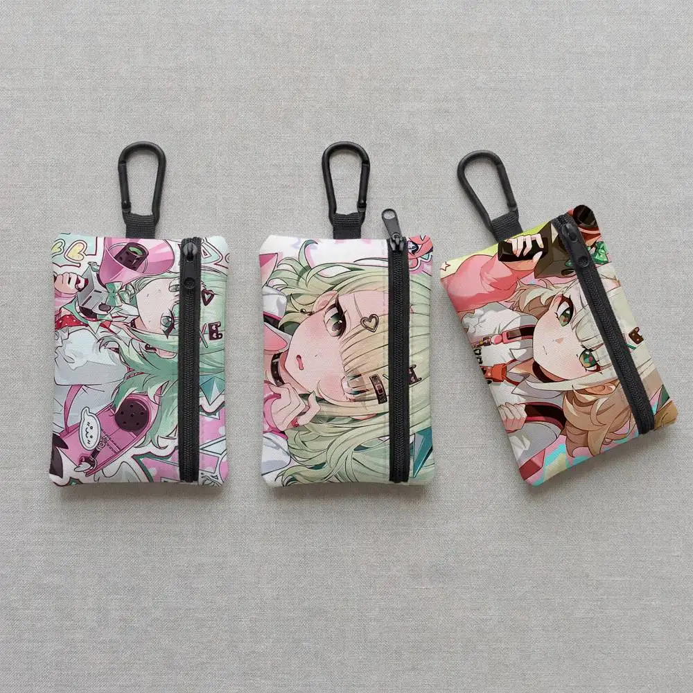 Game Zenless Zone Zero Sunna Everyday Oxford Cloth Zipper Coin Purse - Lightweight Card Holder & Hanging Key Pouch