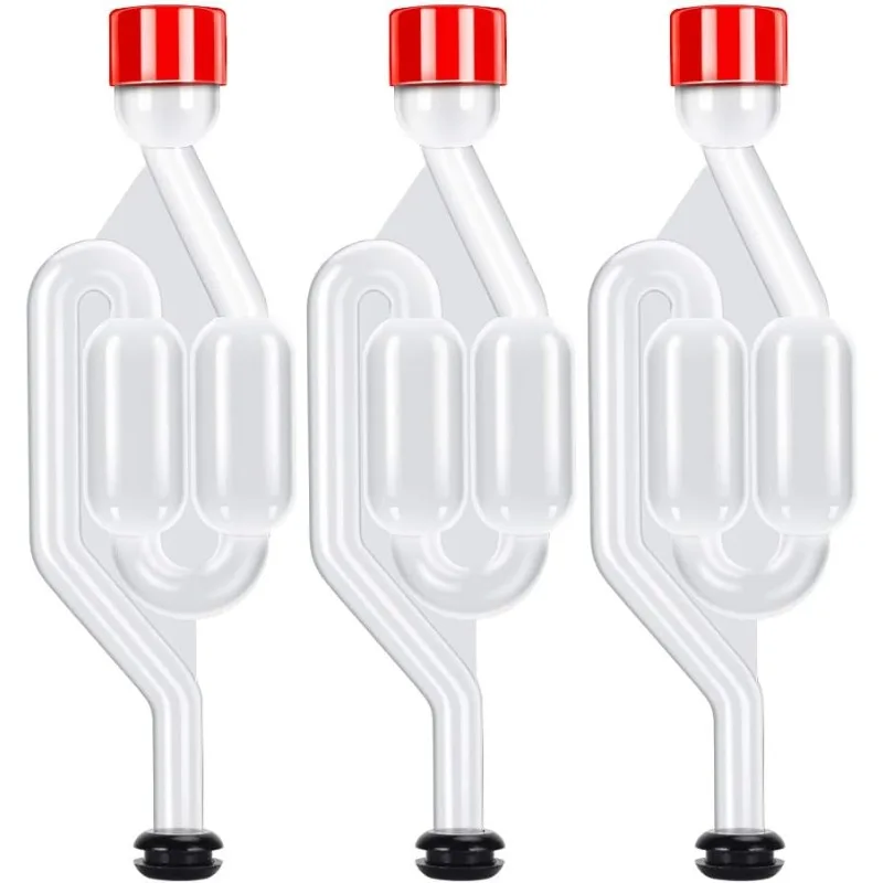 Przeszczepy powietrzne w kształcie litery S, Homebrew Bubble Airlock Carboys Stopper Fermenter Seal Valve z przelotkami spożywczymi Sprzęt do produkcji wina