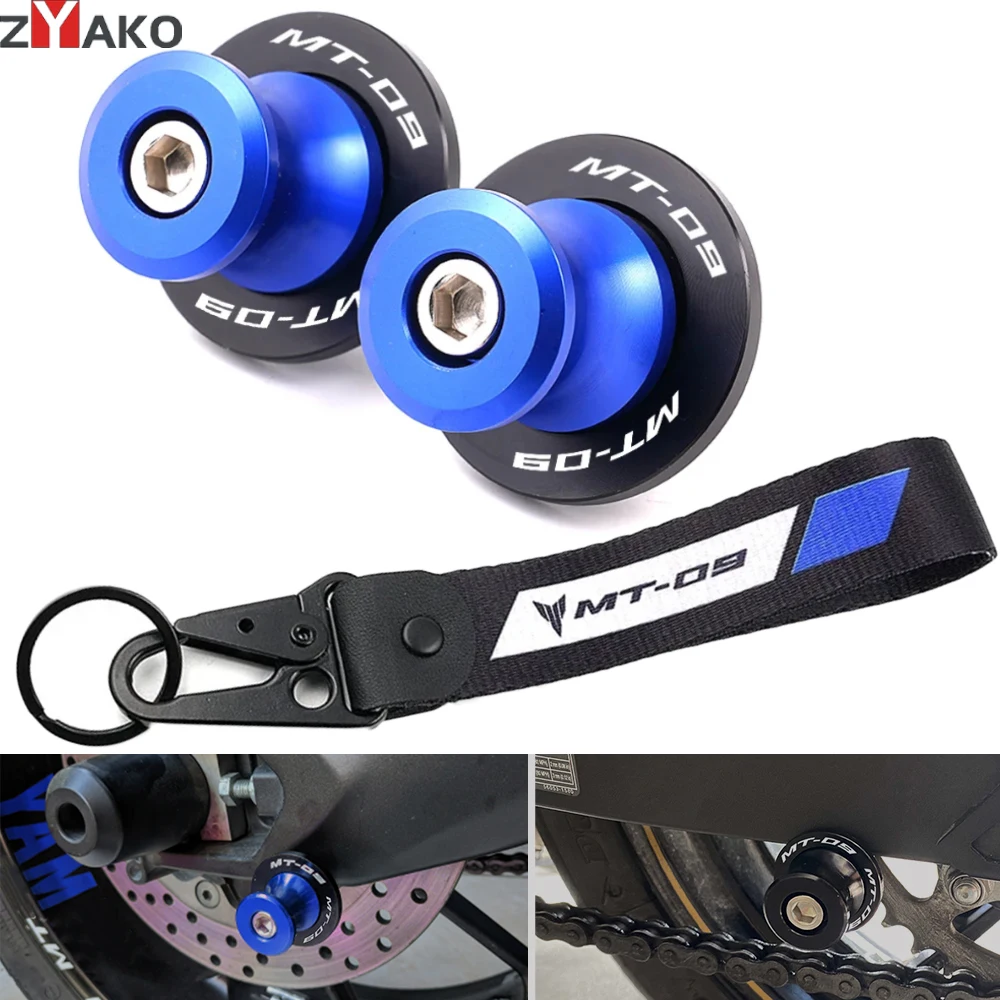 For YAMAHA MT09 Tracer MT-09 SP MT 09 MT09 SP FZ09 2014-2024 2025 CNC Motorcycle Swingarm Spools Sliders Stand Screw Keyring