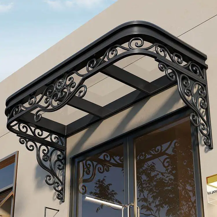Rain board outdoor rain-proof window aluminum alloy custom French wrought iron canopy eaves household rain shade