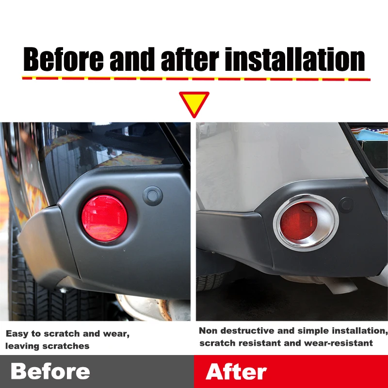 For Nissan X-Trail T31 2008 2009 2010 2011 12 13 ABS Chrome Car Rear Bumper Rear Fog Lamp Decorative Frame Exterior Accessories