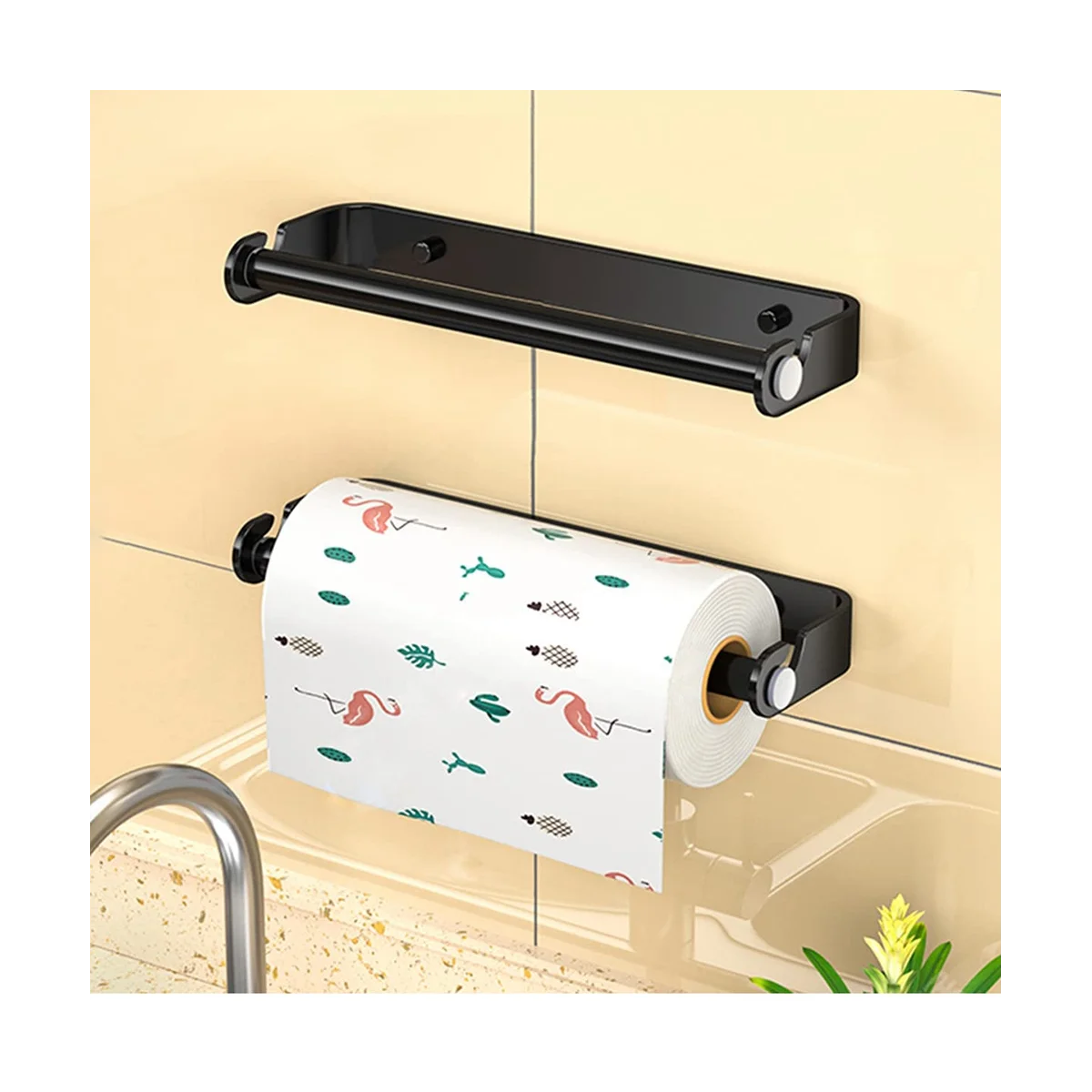 Paper Towel Holder Under Cabinet for Kitchen,Wall Mount Paper Towel Holder Paper Roll Holder, Paper Towel Holder