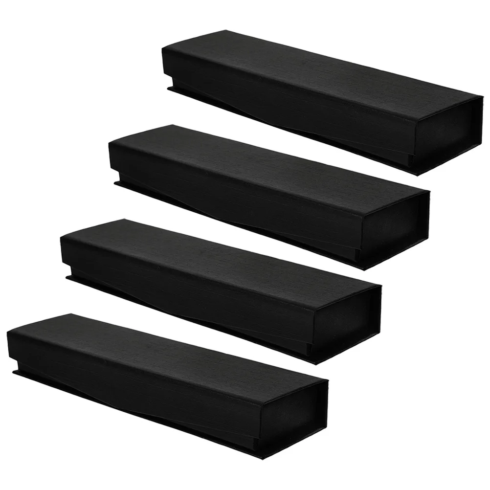 4pcs Case Cloth Boxes for Gifts Black Color Retro Style Pen Holder Cloth Pen Case ganizer PP Material Long Lasting Use