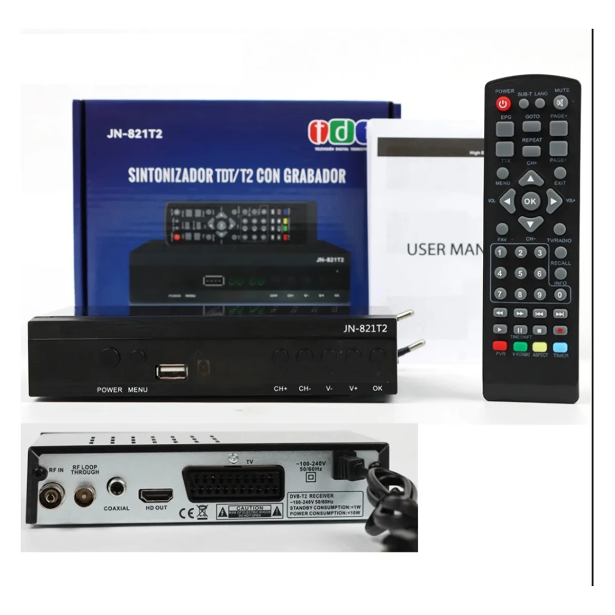 

ABNRR Latest DVB T2 Hevc/H265 AC3 10Bit Code Digital Decorder TDT Tuner H.265 DVB-T2 Digital TV Box EU Plug