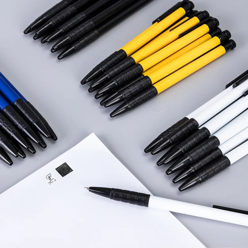 10Pcs/set Press Ball Pen Roller Ball Pen 0.7mm Ballpoint Pen for Students Stationery Office School Supplies image 2