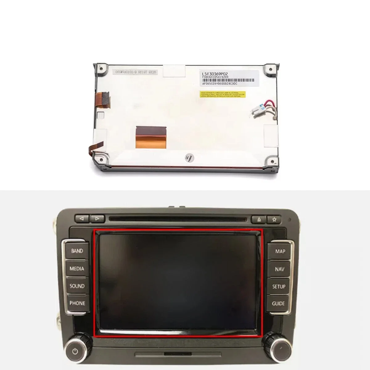 Neues Touchscreen-LCD-Display für VW/Skoda RNS510/RNS500 MFD3 Navigation C L5F30818P01/3 L5F30818T05 – Detail 2