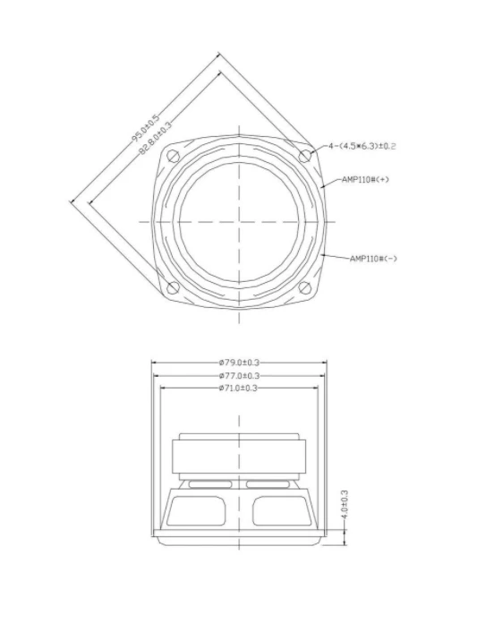 2pcs/lot 78MM 4 Ohm 15W Subwoofer Speaker 3 Inch Convex Cap Bass Square Woofer DIY Bookshelf Speakers Hifi Home Sound Theater