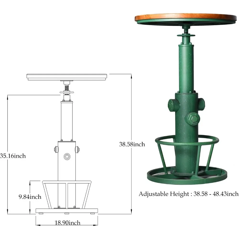 Industrial Bar Table 38.58-48.43\