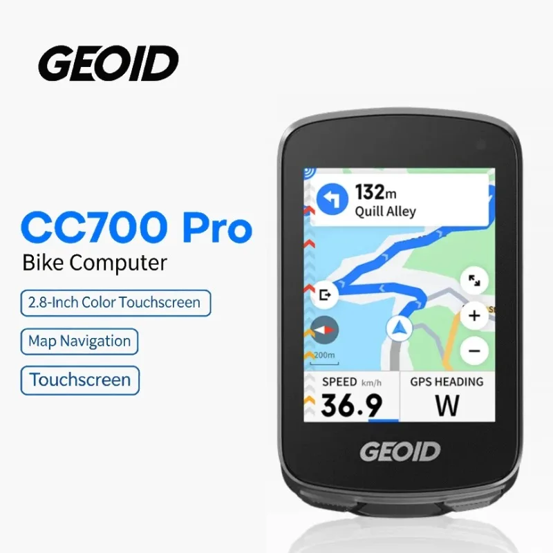 Touchscreen GPS Speedometer Map Navigation Bicycle Odometer For Cycling Wireless GEOID CC700 Pro Bike Computer 2.8 Inch Color