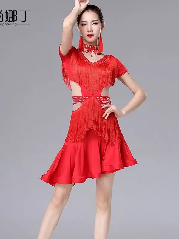 

High Quality Polyester Dress Low Price Latin Dance Performance Costume Set Women's New Dance Modern Waltz Dance Clothes