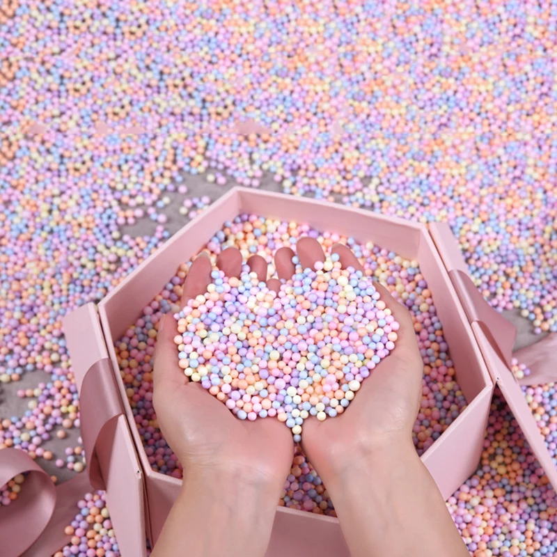 

10g/Set Colorful Foam Ball DIY Gift Box Balloon Toy Foam Filler for Mother's Day Wedding Birthday Party Gift Packing Decoration