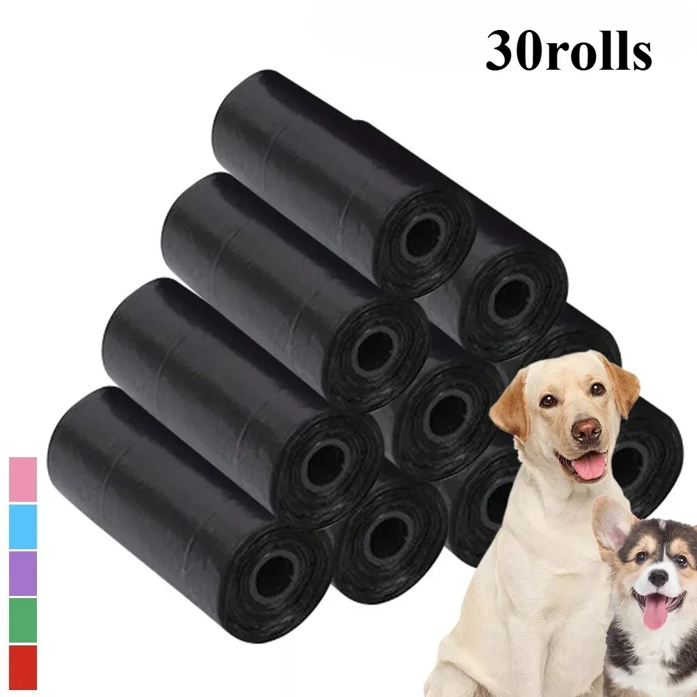 30 لفة الكلب أنبوب أكياس المتاح أكياس نفايات الحيوانات الأليفة الكلب أكياس النفايات تصميم الحيوانات الأليفة أنبوب نظيفة التقاط العظام حقيبة موزع أدوات