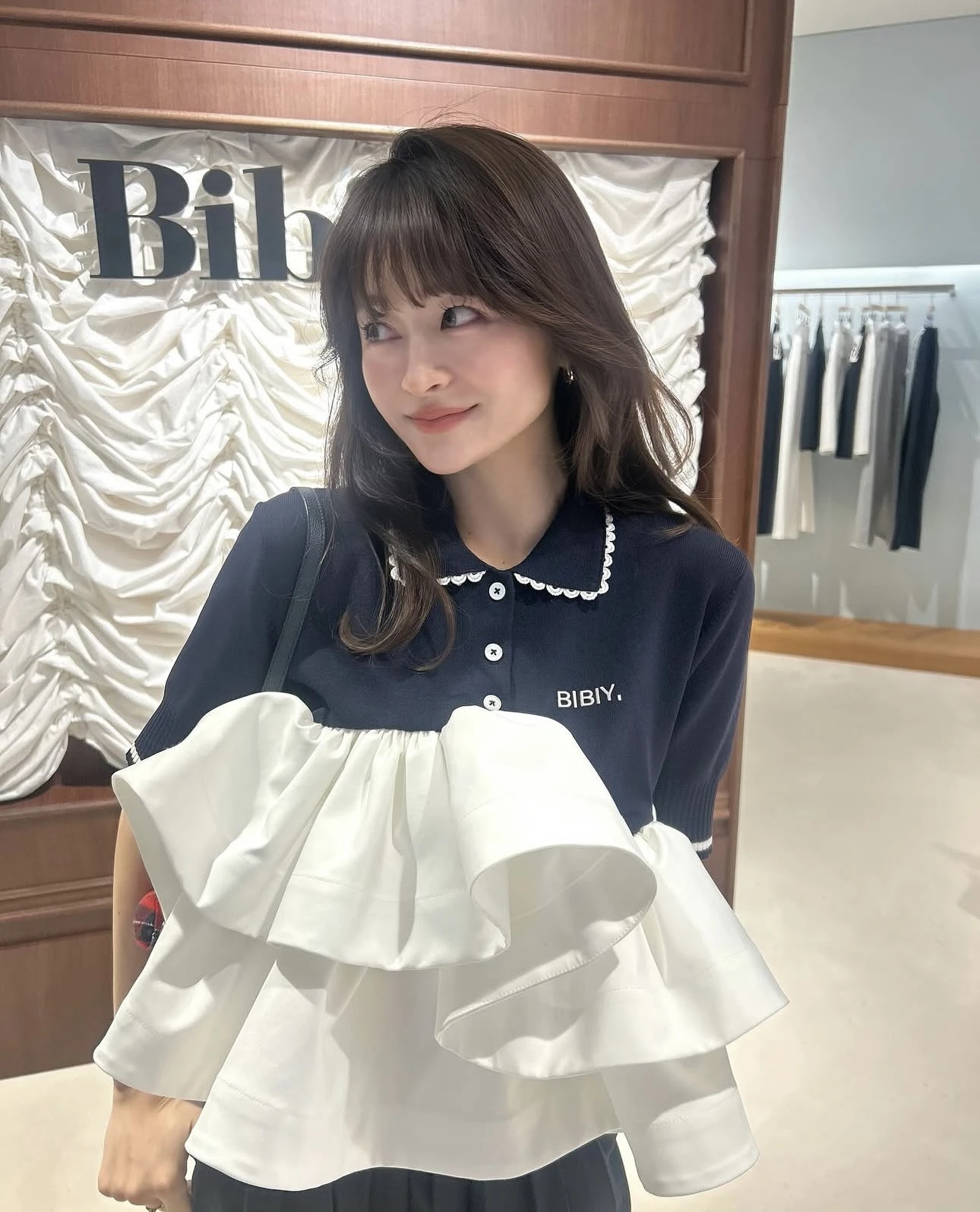 Japanese Sweet Knit Splicing Shirt Summer New 2025 Girl's Woman's Slim Fashion Fluffy Short-sleeved Top Daily Basic Blouses