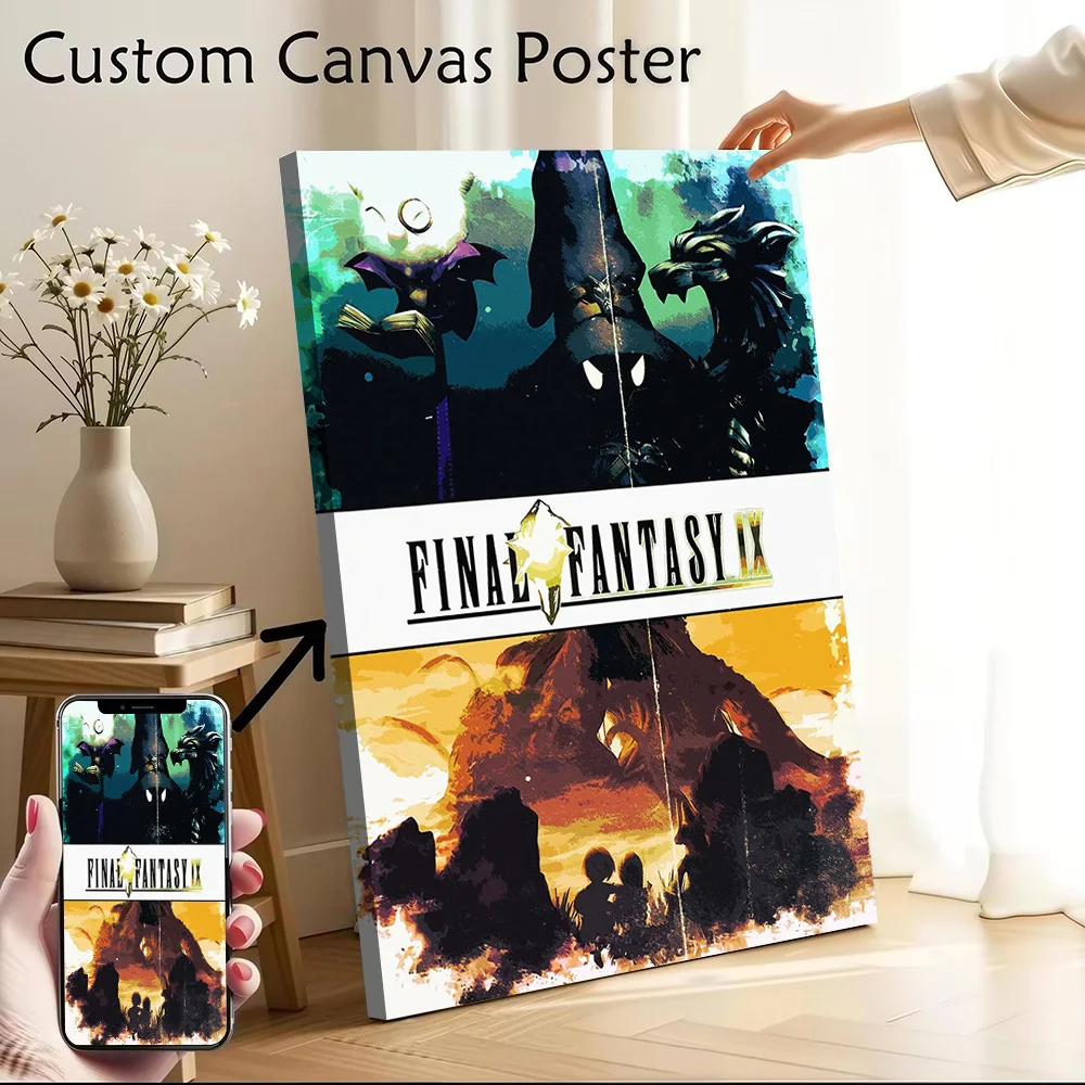 Fantasy IX Art Canvas Poster Customizable Printed Canvas Painting Wall Art for Fans Bedroom Decoration Living Room Wand Deko