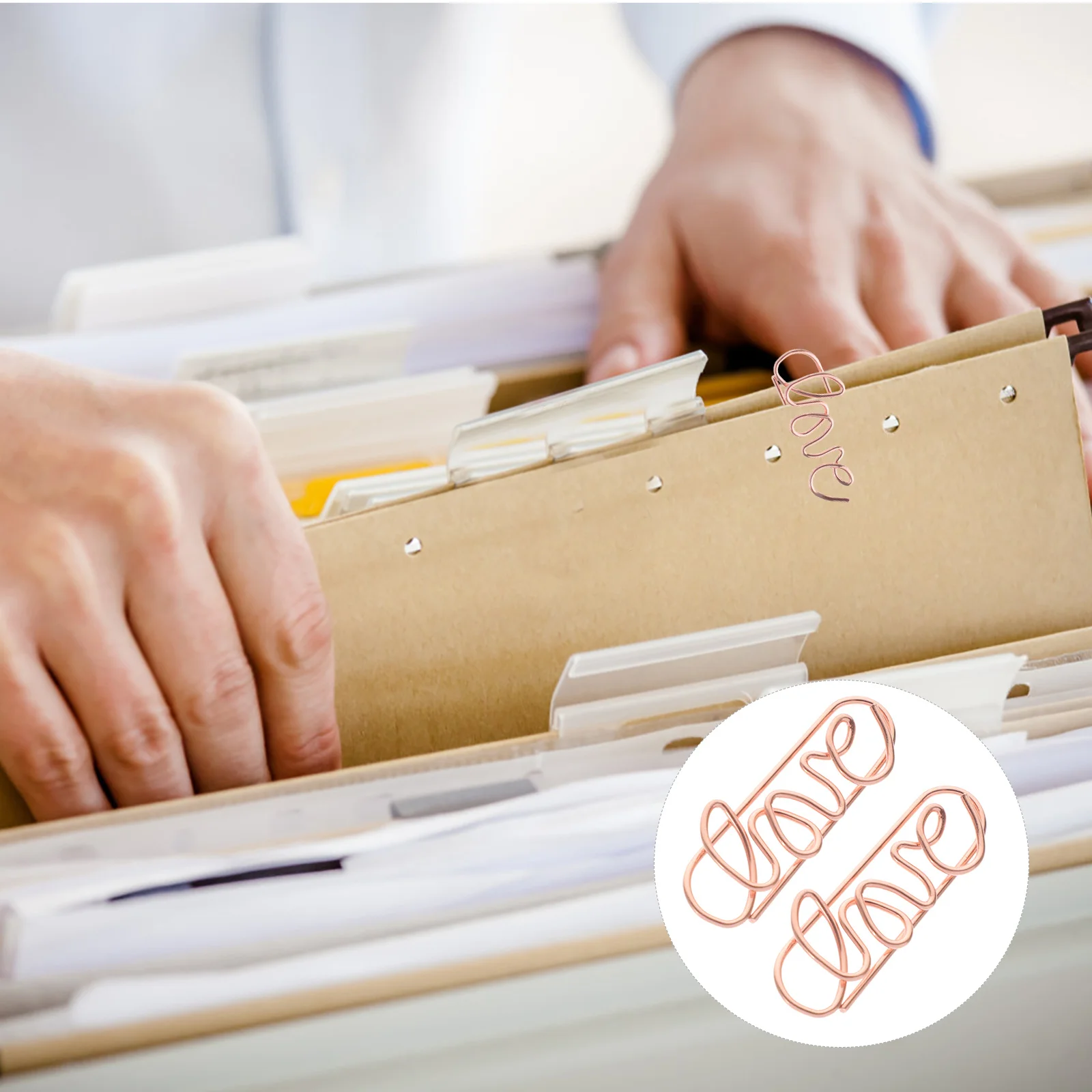 50 قطعة مشابك الورق المعدنية مقاطع ملف المستندات الصغيرة الصغيرة لمكتب المنزل استخدام القرطاسية الزخرفية متعددة الاستخدام على شكل إبداعي