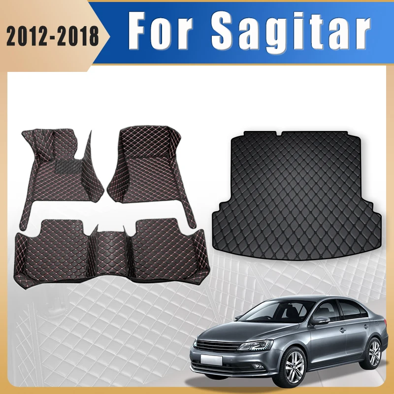 

Car Floor Mats Trunk Carpets For Volkswagen vw Sagitar 2018 2017 2016 2015 2014 2013 2012 Auto Accessories Interior Covers Parts