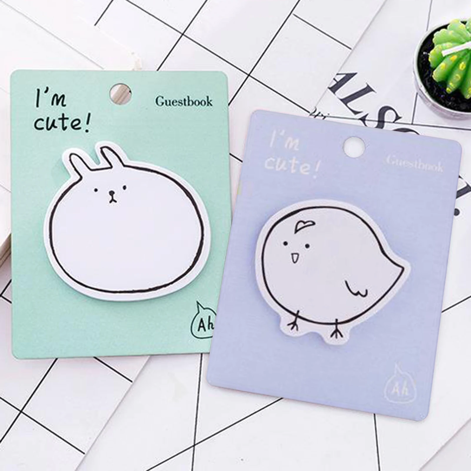 

Милые стикеры-заметки с животными, суперлипкие самоклеящиеся блокноты для дома, школы и офиса