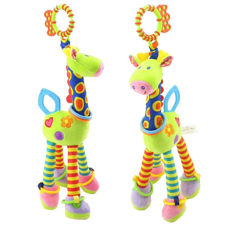 Plush Doll Toy Interaction Rattle Toy Stimulation Soft Safe And Soft Teething Toy Teething Relief Fashion Giraffe Toy Security