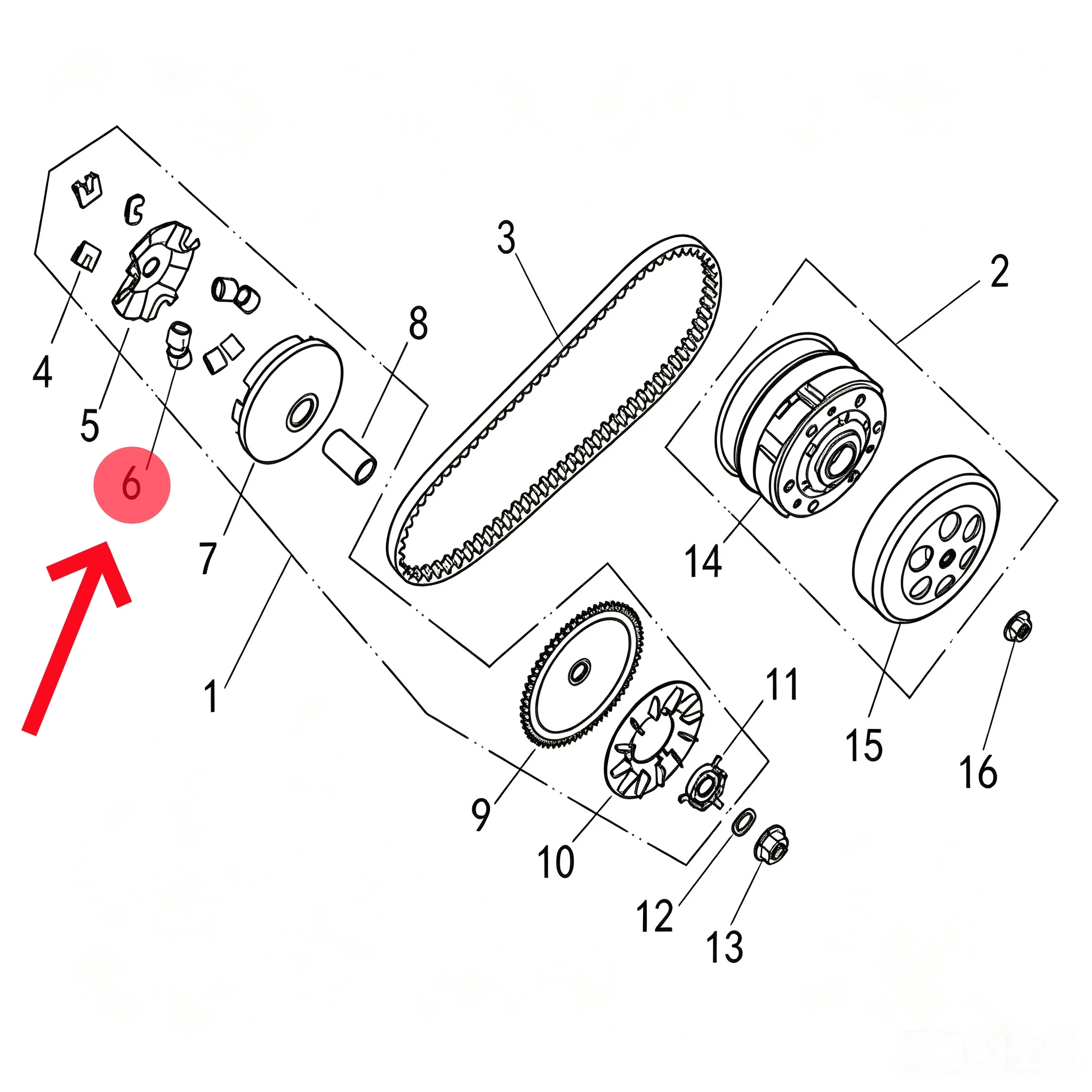 16x13mm Variator Slider Roller Weight for GY6 50 50CC 139QMB Chinese Scooter Moped DIO Lead 100 110 SCV100 SH50 SKY 50