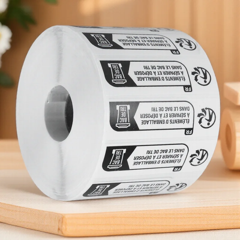 

1 Roll Recycling Stickers Trash Sorting Labels Self Adhesive Garbage Classification Stickers Water Resistant For