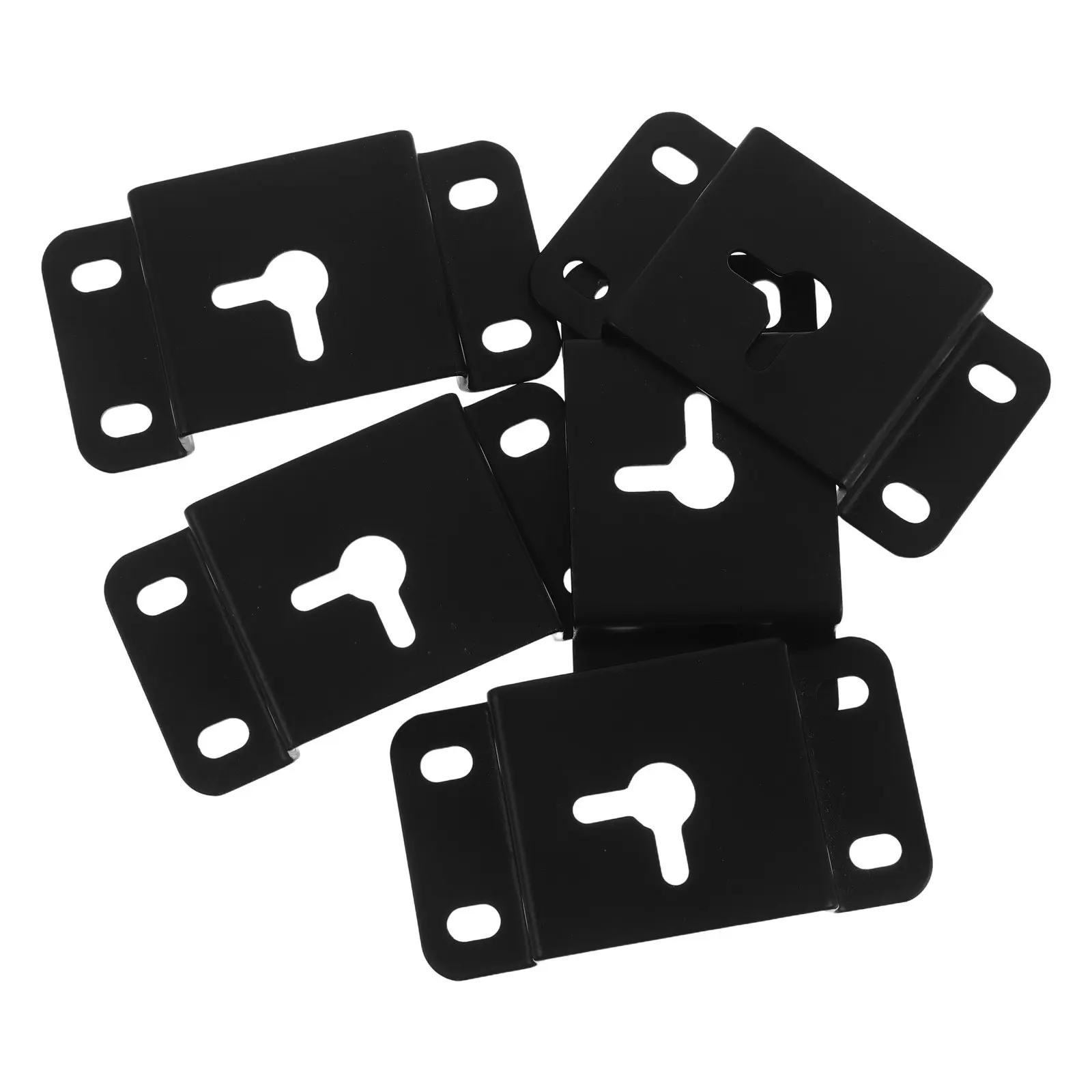 5Pcs Speaker Wall Mount Brackets Iron Keyhole Hanger Plates for Surround Sound Box Loudspeaker Suspension Bracket