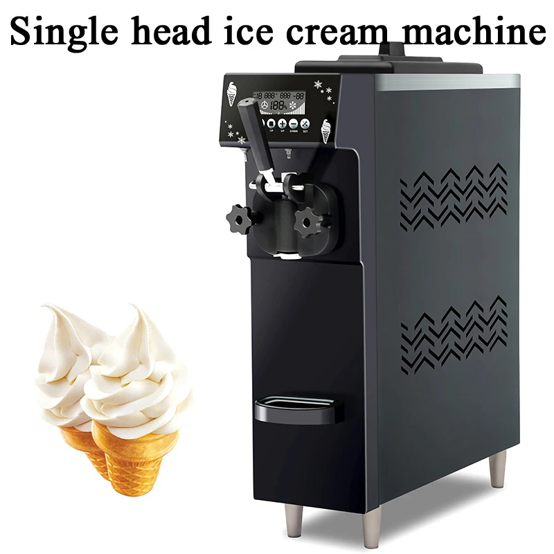 Commercial Ice Cream Machine 1400W Hard Serve Ice Cream Maker With LED Display Screen Auto Shut-Off Timer