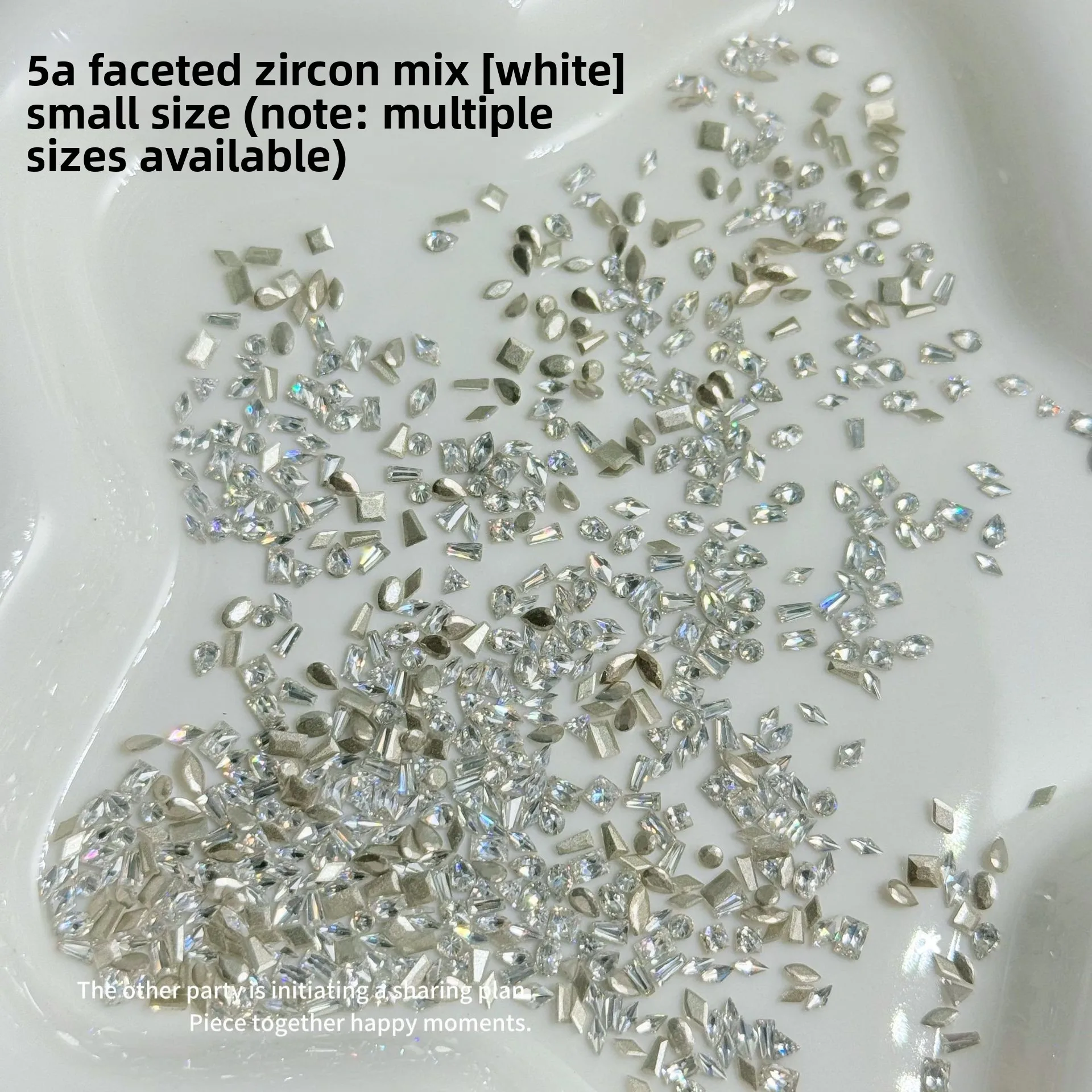 50 Stück gemischte Farben Zirkon-Nagelrhinestones, glänzende Mini-Nageldiamanten, Kristall-Nagelkunst-Dekoration, Nagelzubehör. – Detail 9