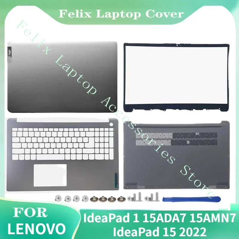 

For Lenovo IdeaPad 1 15ADA7 15AMN7 IdeaPad 15 2022 Laptop LCD Back Top Cover Front Bezel Hinges Palmrest Upper Bottom Case