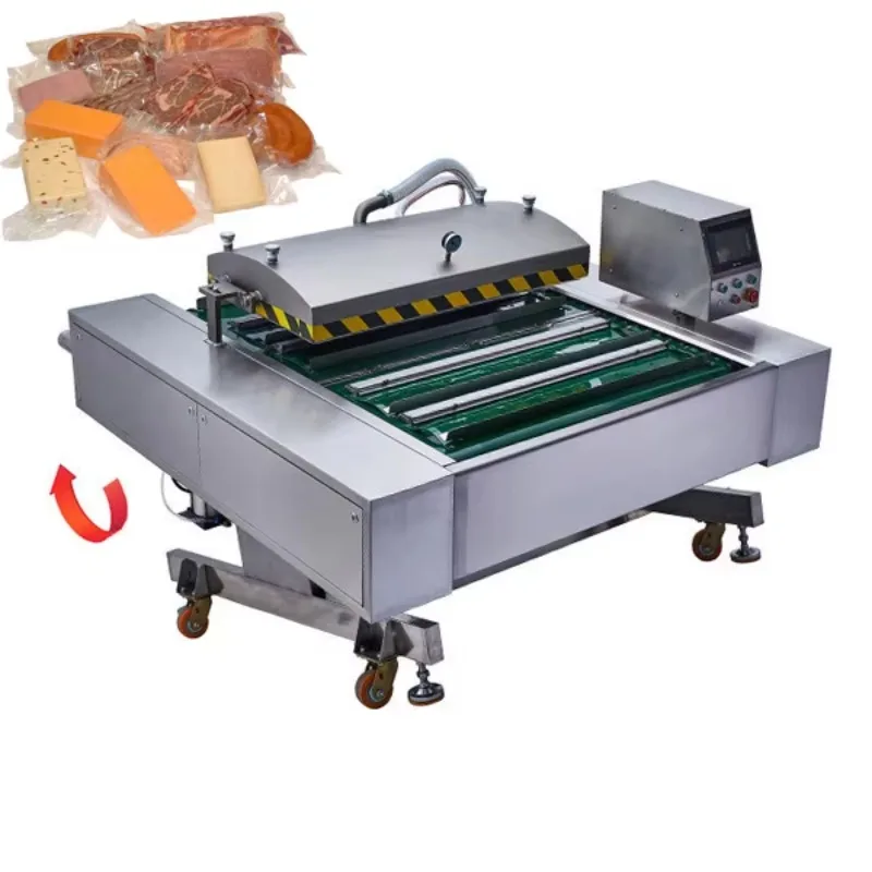 Commercial Vacuum Packing Machine Automatic Continuous Meat Vacuum Sealer Food Vacuum Sealing Equipment Customized