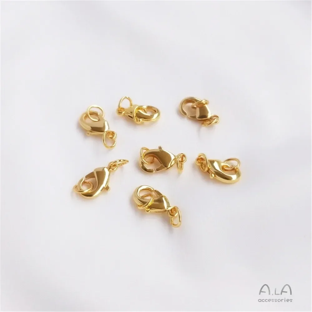14K 18K Gold Plating Accessories Color lobster clasp, spring clasp, bracelet, necklace link, DIY handmade jewelry materials