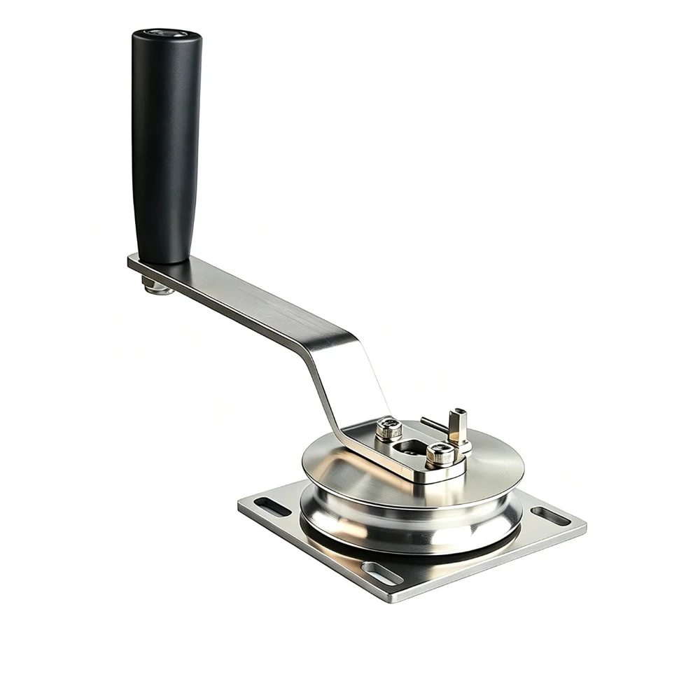 304 Stainless Steel Manual Rope Winder – Hand Crank Cable Reel Hoist with Pulley, Portable Wire Rope Retractor