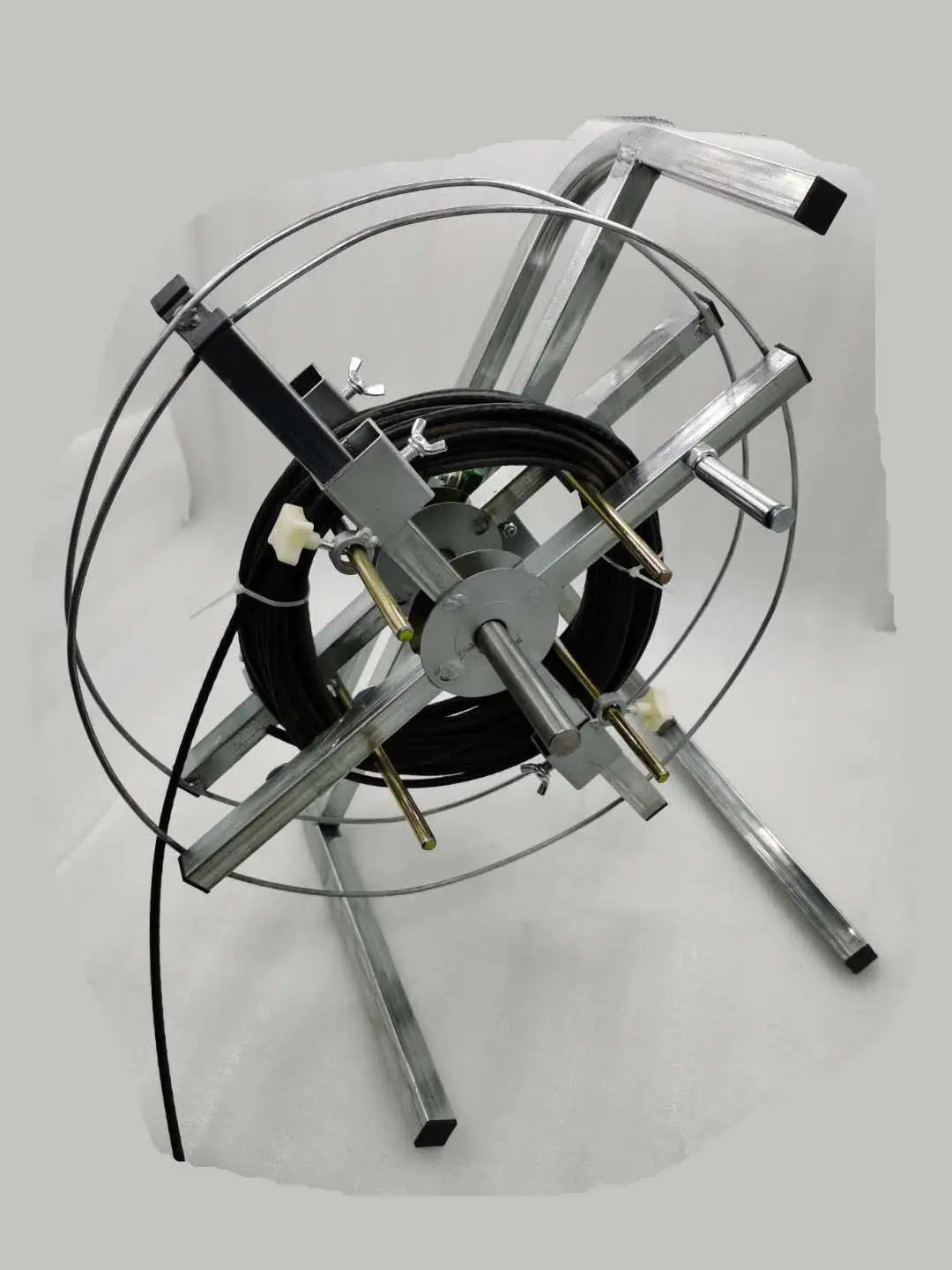 Reeling and winding machine tying and winding frame, wire laying frame, power cable reel spinning fiber optic network cable