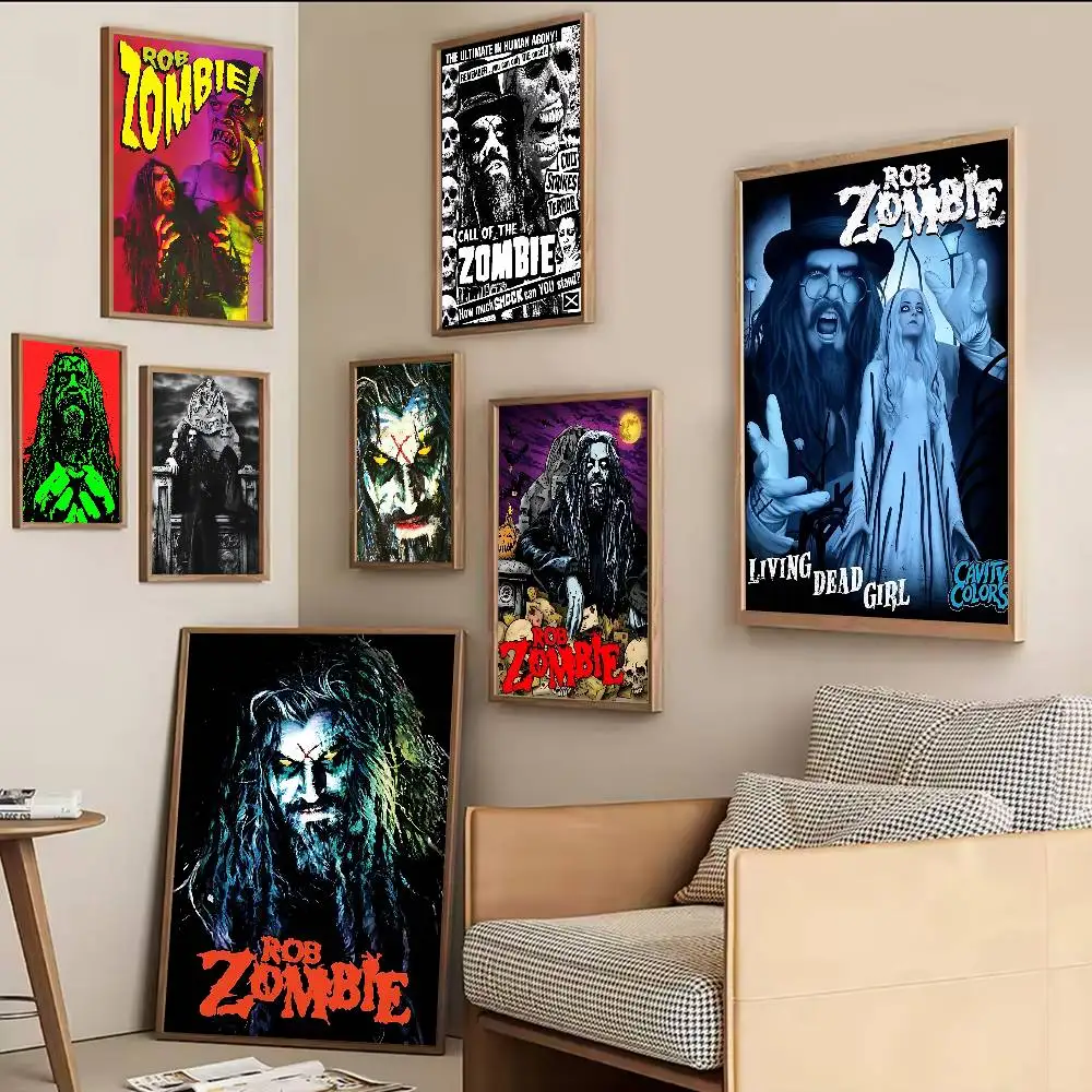 Rock Musician Rob Zombie Classic Vintage Posters Vintage Room Home Bar Cafe Decor Nordic Home Decor