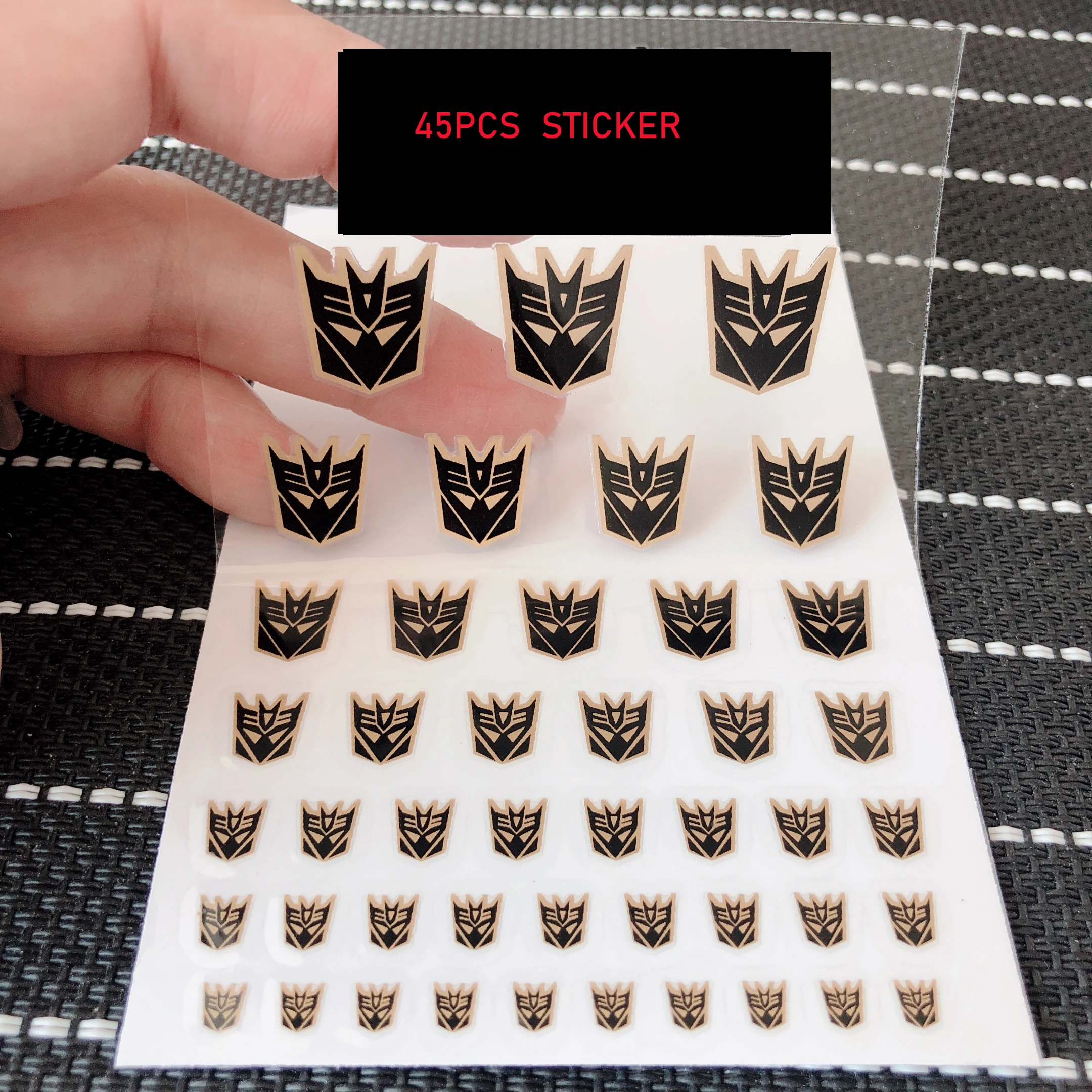 Dropshipping 4 Styles 45pcs Transformation robot toys G1  sticker Symbol Decal for Custom DIY Toys Accessories Decoration