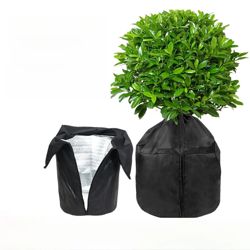 

2PC Winter Outdoor Flower Pot Protection Bag Garden Plant Insulation Protective Cover Anti-Frost Cold Weather Trees Jacket