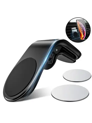 Magnetic Car Phone Holder Air Vent Clip Mount 360 Rotation Mobile Bracket GPS Cell Phone Stand in Car For IPhone Samsung Huawei