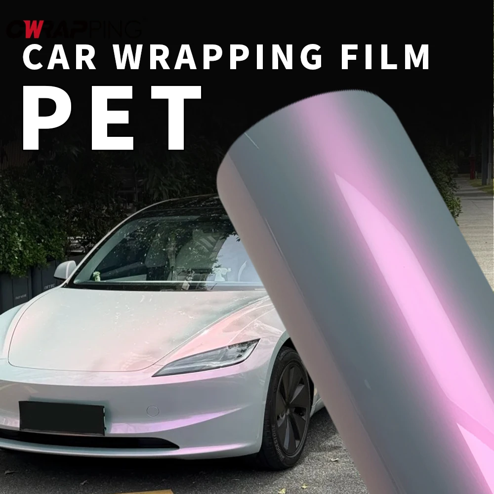 Two-tone Dreamy Gray Powder Supplies Car Accessory Vinyl Paper for Car Vinyl Wrap Motorcycles Wrapping Tools Vehicle Decoration
