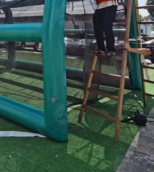 New Design Outdoor Airtight DWF Inflatable Baseball Shooting Cage PVC Inflatable Batting Field for Sport Game  With Net