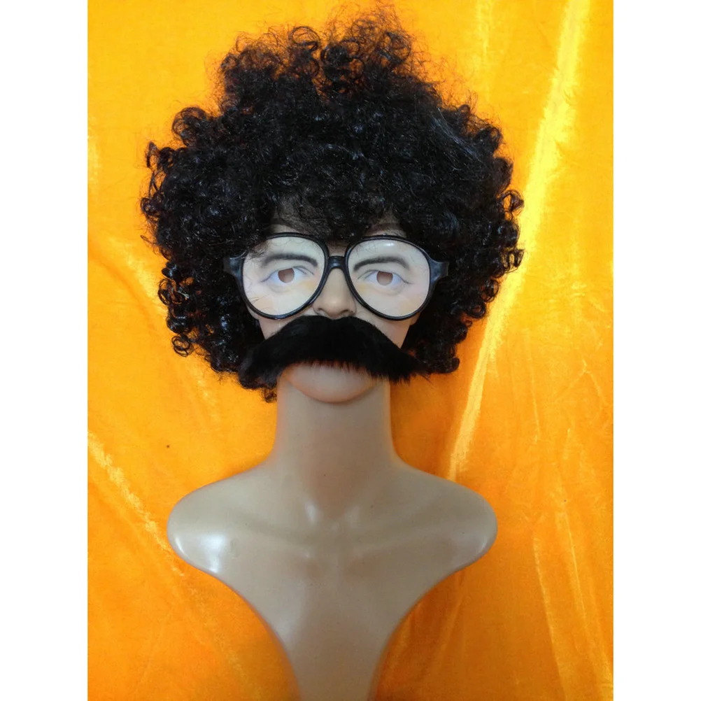 

Funny Glasses With Mustache Props Big Frame Lightweight Self-Adhesive Fake Mustache For Halloween Party Cosplay Prank