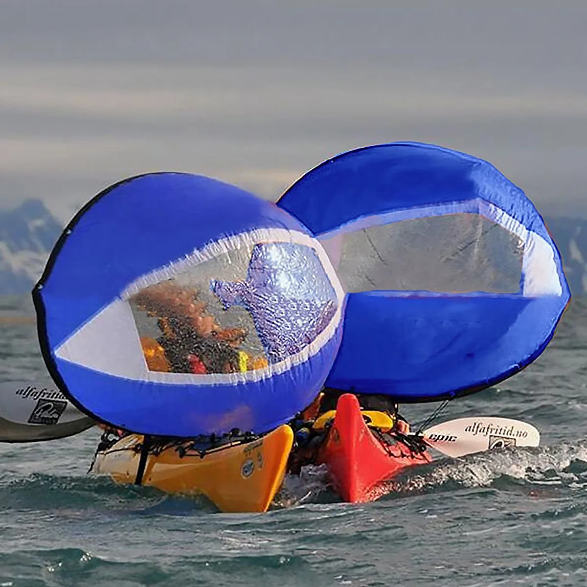 Vela de Kayak de 42 pulgadas, 108Cm de diámetro, vela de viento plegable compacta para Kayak, canoa, barco inflable, fácil configuración, despliegue rápido