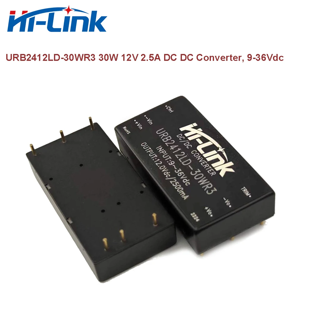 HiLink DC 9~36V URB2412LD-30WR3 30W 12V 2.5A DC Single Output Power Converter Module